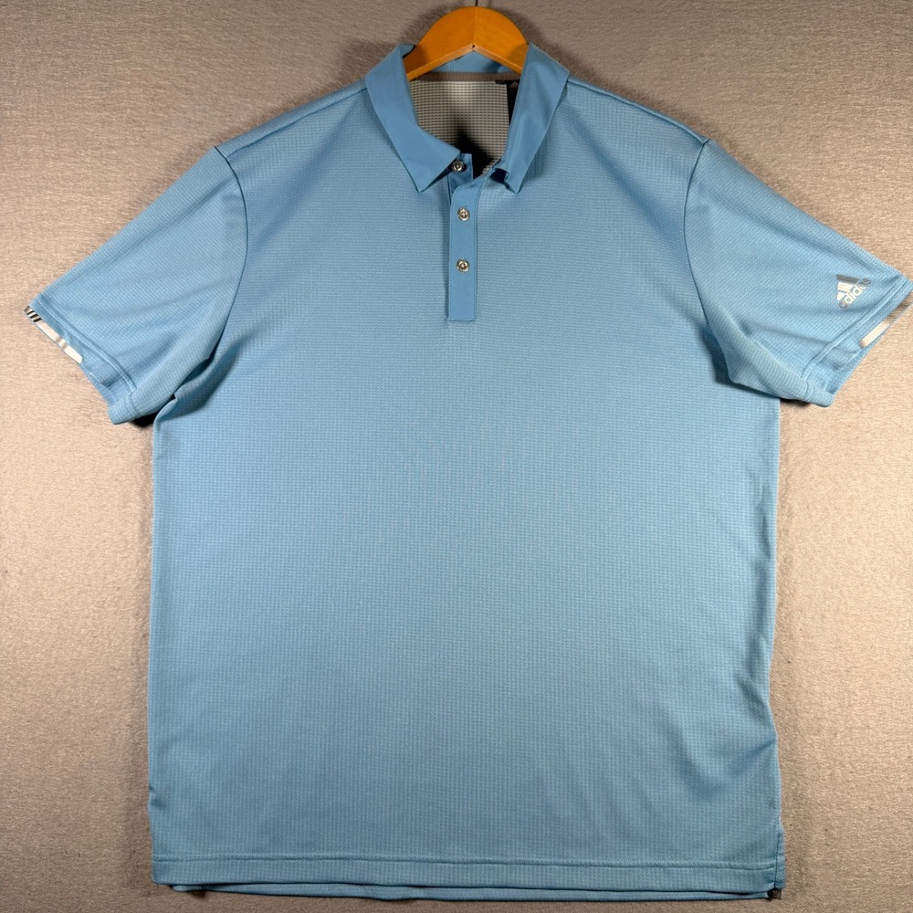 Adidas Mens Ultimate365 Golf Polo Shirt Light Blue FJ9901 Size Large L